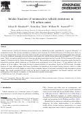 Cover page: Intake fraction of nonreactive vehicle emissions in US urban areas