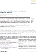 Cover page: The Pattern and Distribution of Deleterious Mutations in Maize