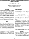 Cover page: Lexical decision and semantic categorization: age of acquisition effects with students and elderly participants