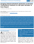 Cover page: Imaging Intertrochanteric Extension of Greater Trochanteric Fracture in a 59-year-old Man: A Case Report