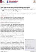 Cover page of Draft genome sequences for Neonectria magnoliae and Neonectria punicea, canker pathogens of Liriodendron tulipifera and Acer saccharum in West Virginia