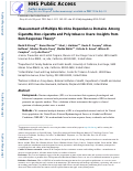 Cover page: Measurement of multiple nicotine dependence domains among cigarette, non-cigarette and poly-tobacco users: Insights from item response theory