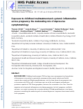 Cover page: Exposure to childhood maltreatment and systemic inflammation across pregnancy: The moderating role of depressive symptomatology