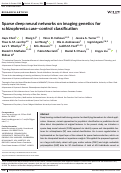 Cover page: Sparse deep neural networks on imaging genetics for schizophrenia case–control classification