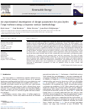 Cover page: An experimental investigation of design parameters for pico-hydro Turgo turbines using a response surface methodology