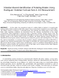 Cover page: Vibration-based identification of rotating blades using Rodrigues' rotation formula from a 3-D measurement