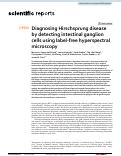 Cover page: Diagnosing Hirschsprung disease by detecting intestinal ganglion cells using label-free hyperspectral microscopy