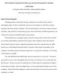 Cover page: Tobacco industry targeting of the lesbian, gay, bisexual and transgender community: a White Paper