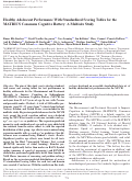 Cover page: Healthy Adolescent Performance With Standardized Scoring Tables for the MATRICS Consensus Cognitive Battery: A Multisite Study