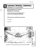 Cover page: MBEW-4 Experiments with Bright Cesium{sup +} Beams