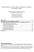 Cover page: Market inefficiencies and the adoption of agricultural technologies in developing countries