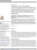 Cover page: Evaluation of an on-site sanitation intervention against childhood diarrhea and acute respiratory infection 1 to 3.5 years after implementation: Extended follow-up of a cluster-randomized controlled trial in rural Bangladesh