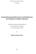 Cover page: Penalized Bayesian Model Selection and Prediction for Gene Regulation in Higher Organisms