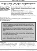 Cover page: Location of Violent Crime Relative to Trauma Resources in Detroit: Implications for Community Interventions