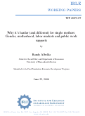 Cover page: Why it’s harder (and different) for single mothers: Gender, motherhood, labor markets and public work supports