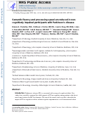 Cover page: Semantic fluency and processing speed are reduced in non-cognitively impaired participants with Parkinson’s disease