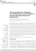 Cover page: The Paraventricular Thalamus: A Potential Sensor and Integrator of Emotionally Salient Early-Life Experiences