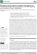 Cover page: Kavalactone Kawain Impedes Urothelial Tumorigenesis in UPII-Mutant Ha-Ras Mice via Inhibition of mTOR Signaling and Alteration of Cancer Metabolism