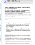 Cover page: Duration of intermittent hypoxia impacts metabolic outcomes and severity of murine NAFLD