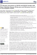 Cover page: Sex-Specific Associations of MDM2 and MDM4 Variants with Risk of Multiple Primary Melanomas and Melanoma Survival in Non-Hispanic Whites