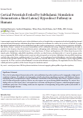 Cover page: Cortical Potentials Evoked by Subthalamic Stimulation Demonstrate a Short Latency Hyperdirect Pathway in Humans