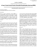 Cover page: A Case of Central-Variant Posterior Reversible Encephalopathy Syndrome (PRES)