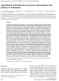 Cover page: Agricultural intensification increases deforestation fire activity in Amazonia