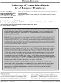 Cover page: Undertriage of Trauma-Related Deaths in U.S. Emergency Departments