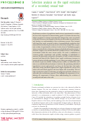 Cover page: Selection analysis on the rapid evolution of a secondary sexual trait