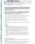 Cover page: Associations of Trimethylamine N-Oxide With Nutritional and Inflammatory Biomarkers and Cardiovascular Outcomes in Patients New to Dialysis.