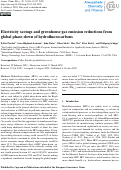 Cover page: Electricity savings and greenhouse gas emission reductions from global phase-down of hydrofluorocarbons