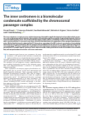 Cover page: The inner centromere is a biomolecular condensate scaffolded by the chromosomal passenger complex