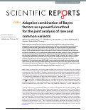 Cover page: Adaptive combination of Bayes factors as a powerful method for the joint analysis of rare and common variants