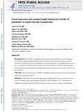 Cover page: Food insecurity and mental health during the COVID-19 pandemic in cystic fibrosis households.