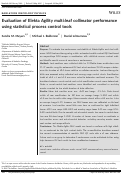 Cover page: Evaluation of Elekta Agility multi‐leaf collimator performance using statistical process control tools