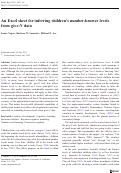 Cover page: An Excel sheet for inferring children's number-knower levels from give-N data