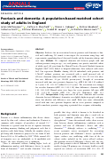 Cover page: Psoriasis and dementia: A population-based matched cohort study of adults in England.