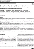 Cover page: Fruits and vegetables intake and bladder cancer risk: a pooled analysis from 11 case–control studies in the BLadder cancer Epidemiology and Nutritional Determinants (BLEND) consortium