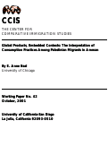 Cover page: Global Products, Embedded Contexts: The Interpretation of Consumption Practices Among Palestinian Migrants in Amman