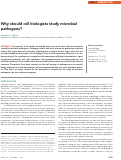 Cover page: Why should cell biologists study microbial pathogens?