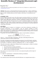 Cover page: Scientific Review of "Integrated Structured Light Architectures"