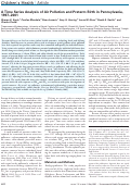 Cover page: Associations between air pollution exposure and birth defects: a time series analysis