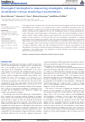 Cover page: Divergent hemispheric reasoning strategies: reducing uncertainty versus resolving inconsistency