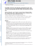 Cover page: Feasibility of remote self-collection of dried blood spots, hair, and nails among people with HIV with hazardous alcohol use.