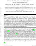 Cover page of A simple model for short-range ordering kinetics in multi-principal element alloys