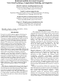 Cover page: Relational and Role-Governed Categories: Views from Psychology, Computational Modeling, and Linguistics