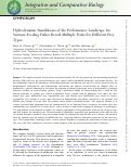 Cover page: Hydrodynamic Simulations of the Performance Landscape for Suction-Feeding Fishes Reveal Multiple Peaks for Different Prey Types.