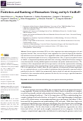 Cover page: Prediction and Ranking of Biomarkers Using multiple UniReD.