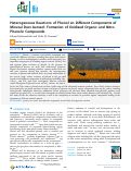 Cover page: Heterogeneous Reactions of Phenol on Different Components of Mineral Dust Aerosol: Formation of Oxidized Organic and Nitro-Phenolic Compounds.