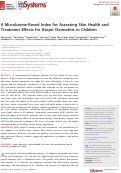 Cover page: A Microbiome-Based Index for Assessing Skin Health and Treatment Effects for Atopic Dermatitis in Children